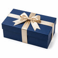 Geschenkbox 30 x 20 x 10 cm aus Karton blau mit Satinschleife