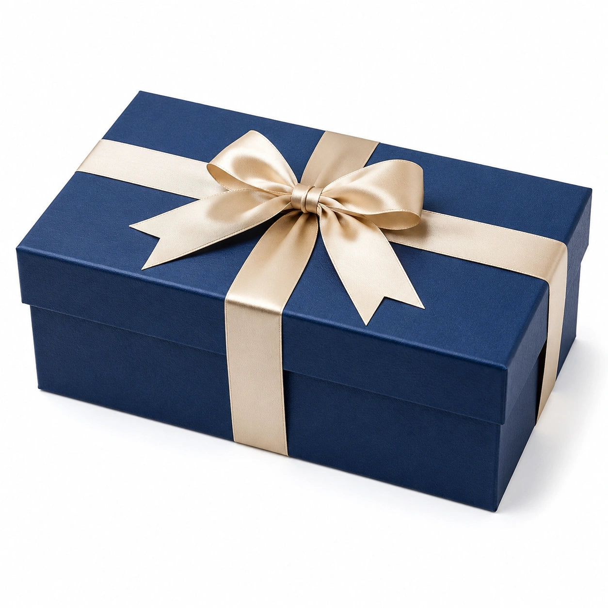 Geschenkbox 30 x 20 x 10 cm aus Karton blau mit Satinschleife