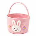 Aufbewahrungskorb 20 cm Rosa Textil mit Tragegriff Hasenmotiv