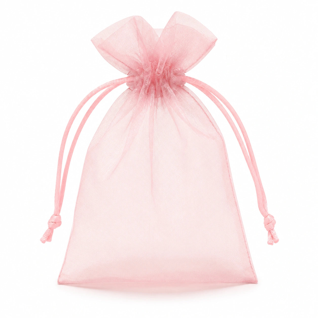 Organzabeutel 10 x 15 cm Rosa transparenter Geschenkbeutel mit Zugband