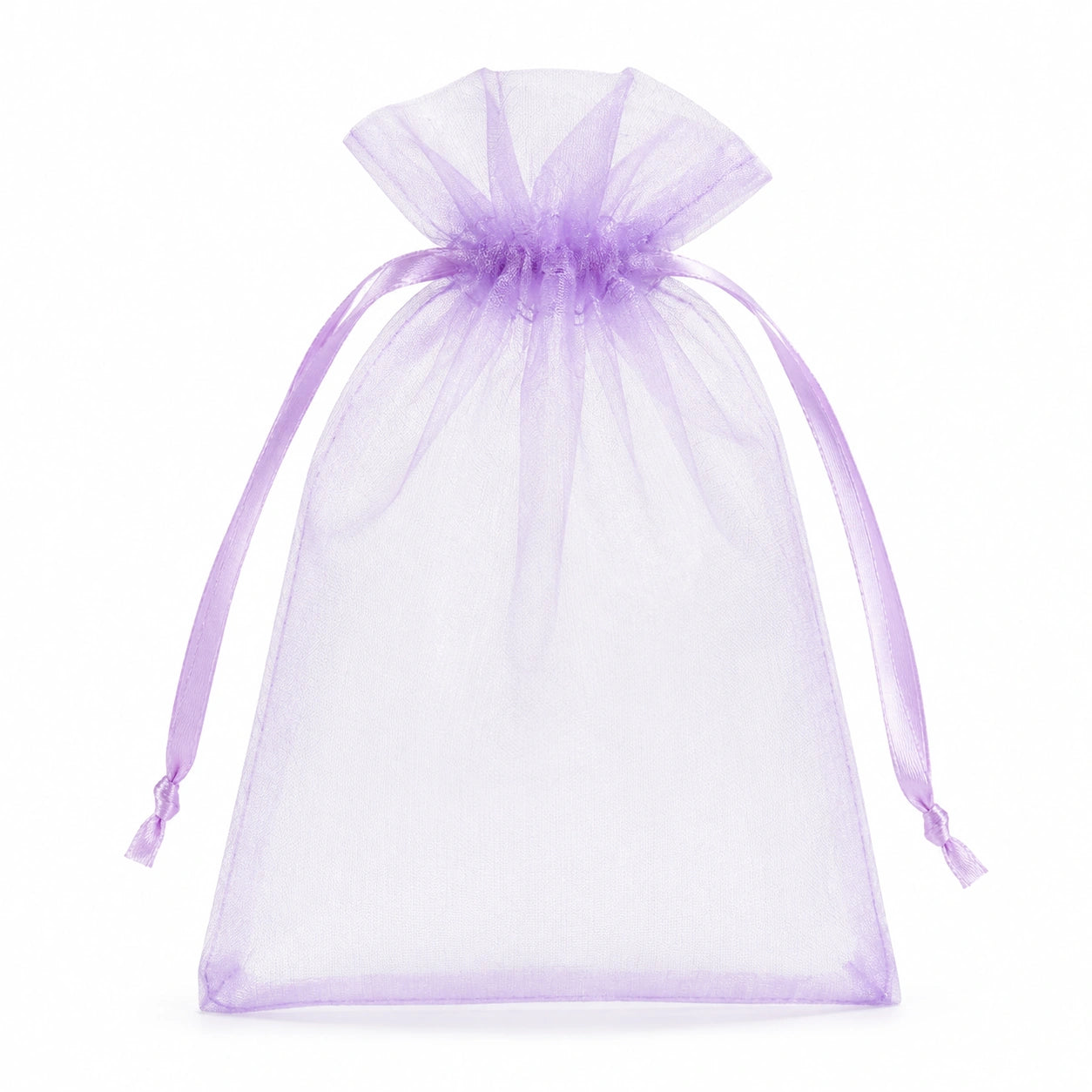 Organzabeutel 10 x 15 cm Lila für Geschenke mit Zugband