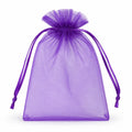 Organzabeutel 10 x 15 cm Violett transparent mit Kordelzug