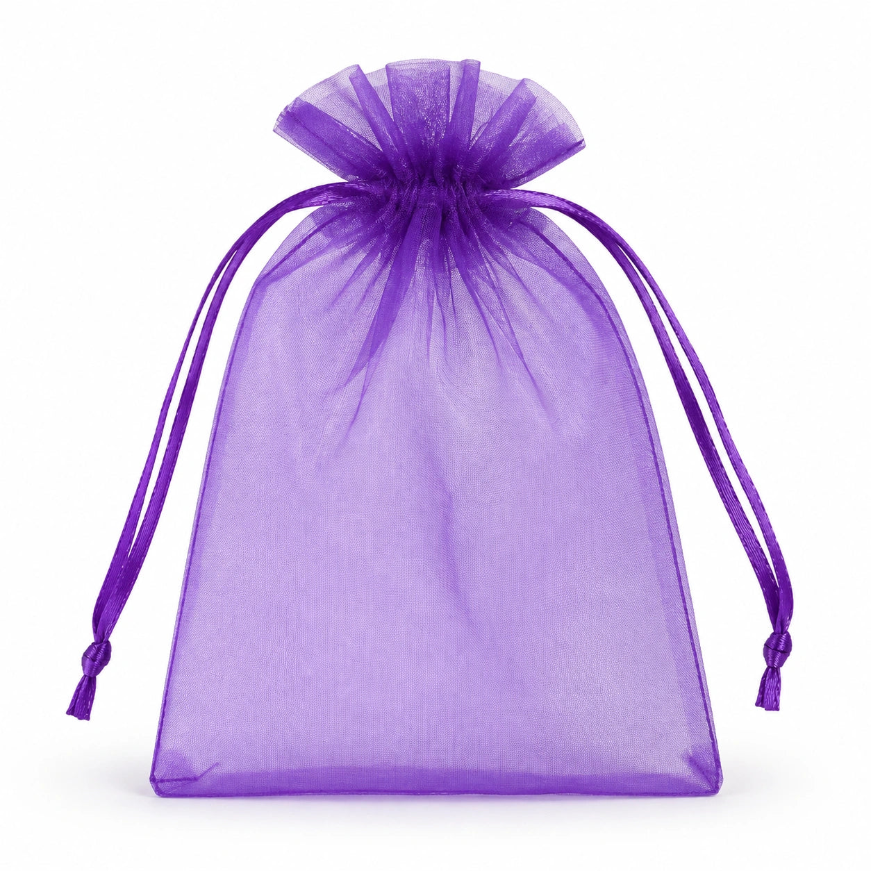 Organzabeutel 10 x 15 cm Violett transparent mit Kordelzug